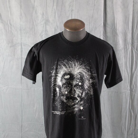 Vintage Graphic T-shirt Einstein Stars Graphic - Men's Large - Picture 5 of 9